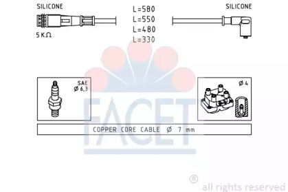 Комплект электропроводки FACET 4.9363