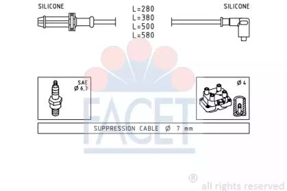 Комплект электропроводки FACET 4.9374