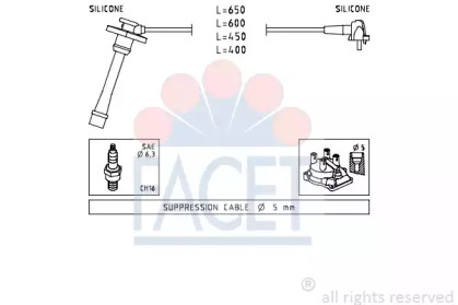 Комплект электропроводки FACET 4.9408