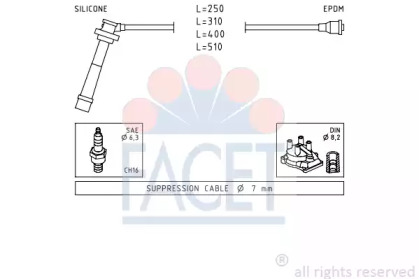 Комплект электропроводки FACET 4.9434