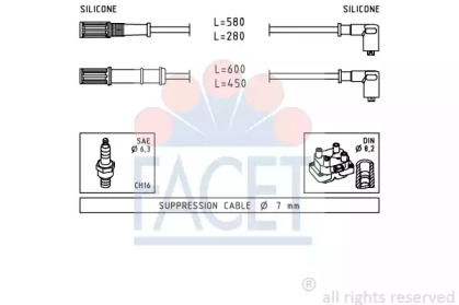 Комплект электропроводки FACET 4.9451