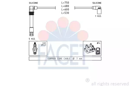 Комплект электропроводки FACET 4.9468