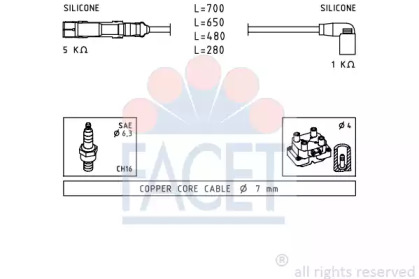 Комплект электропроводки FACET 4.9479