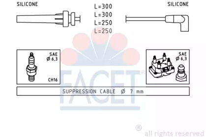 Комплект электропроводки FACET 4.9508