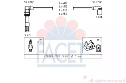 Комплект электропроводки FACET 4.9575