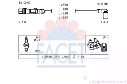 Комплект электропроводки FACET 4.9601