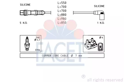 Комплект электропроводки FACET 4.9605