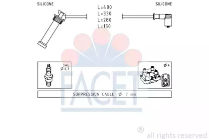 Комплект электропроводки FACET 4.9614