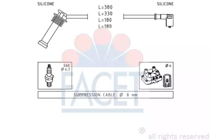 Комплект электропроводки FACET 4.9625