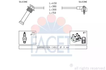 Комплект электропроводки FACET 4.9630