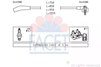 Комплект электропроводки FACET 4.9639