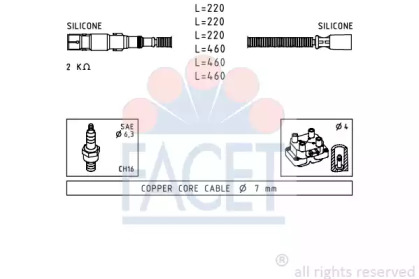 Комплект электропроводки FACET 4.9643