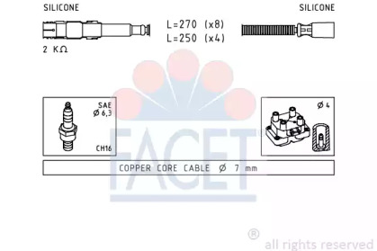 Комплект электропроводки FACET 4.9649