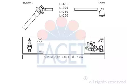 Комплект электропроводки FACET 4.9740