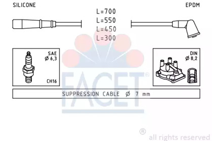 Комплект электропроводки FACET 4.9789