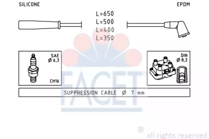 Комплект электропроводки FACET 4.9851