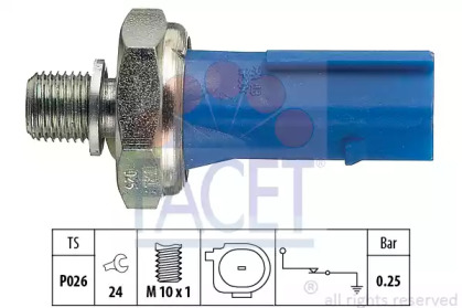Датчик давления масла FACET 7.0133