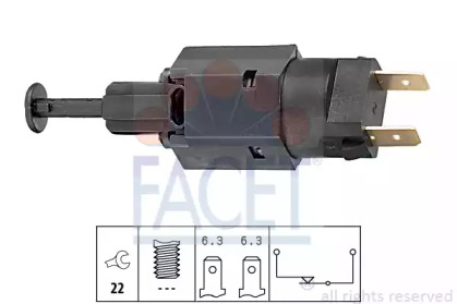 Выключатель фонаря сигнала торможения FACET 7.1050