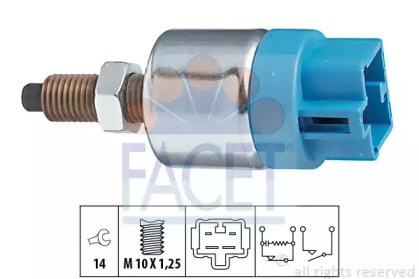 Выключатель фонаря сигнала торможения FACET 7.1090