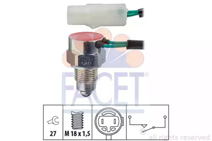 Выключатель, фара заднего хода FACET 7.6087