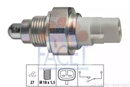 Выключатель, фара заднего хода FACET 7.6111