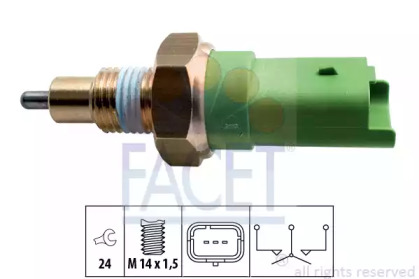 Выключатель, фара заднего хода FACET 7.6245