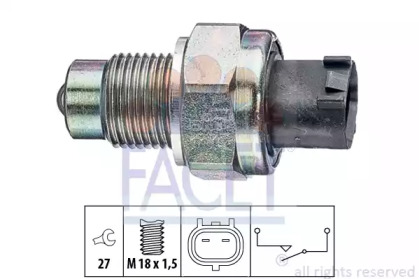 Выключатель, фара заднего хода FACET 7.6295