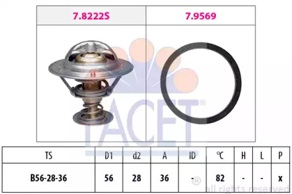 Термостат, охлаждающая жидкость FACET 7.8222