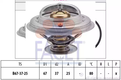 Термостат, охлаждающая жидкость FACET 7.8259S