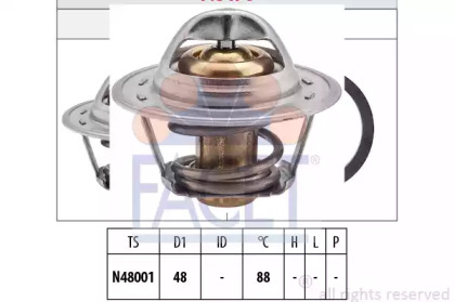 Термостат, охлаждающая жидкость FACET 7.8470S