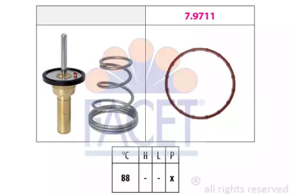 Термостат, охлаждающая жидкость FACET 7.8798