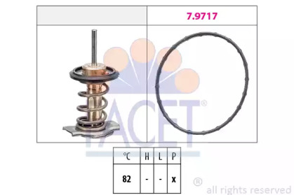 Термостат, охлаждающая жидкость FACET 7.8937