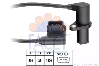 Датчик, положение распределительного вала FACET 9.0161