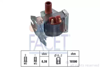 Катушка зажигания FACET 9.6078