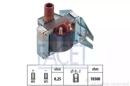 Катушка зажигания FACET 9.6079