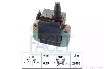 Катушка зажигания FACET 9.6247