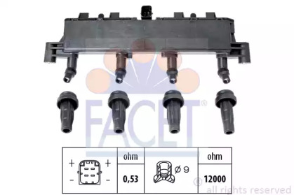 Катушка зажигания FACET 9.6303