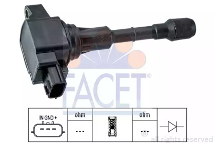 Катушка зажигания FACET 9.6433