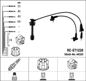 Комплект электропроводки NGK 44320