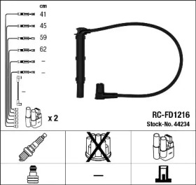 Комплект электропроводки NGK 44234