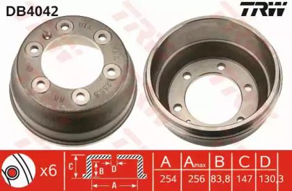 Тормозной барабан TRW DB4042