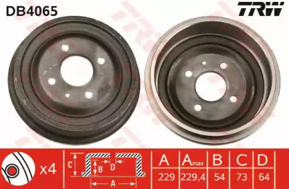 Тормозной барабан TRW DB4065