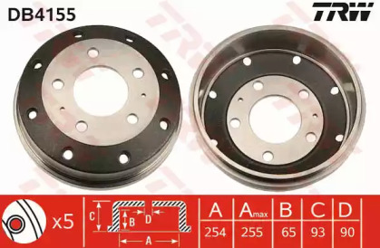 Тормозной барабан TRW DB4155