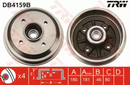 Тормозной барабан TRW DB4159B