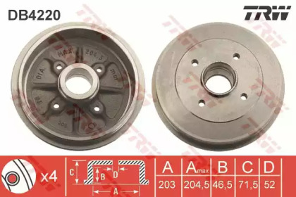 Тормозной барабан TRW DB4220