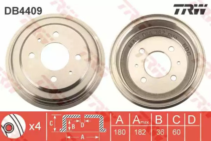 Тормозной барабан TRW DB4409