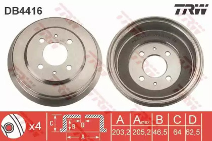 Тормозной барабан TRW DB4416