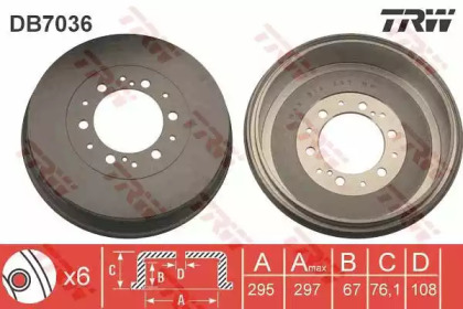 Тормозный барабан TRW DB7036