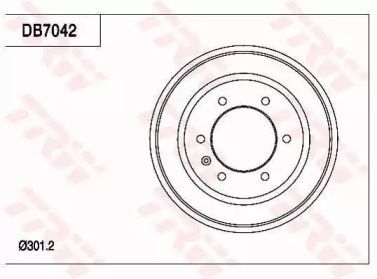 Тормозной барабан TRW DB7042