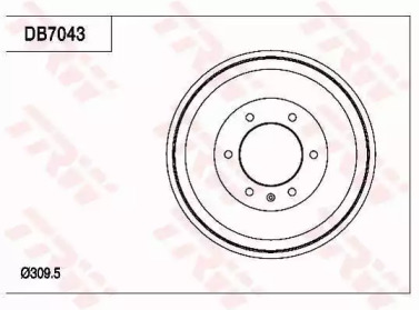 Тормозной барабан TRW DB7043